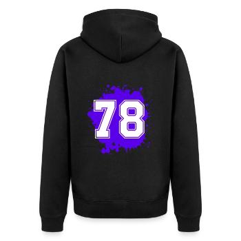 78 Nombre d’objets blob - Veste à capuche bio Premium Unisexe - noir - Dos - Nico (187cm)