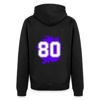 80 Nombre d’objets blob - Veste à capuche bio Premium Unisexe - noir - Dos - Nico (187cm)