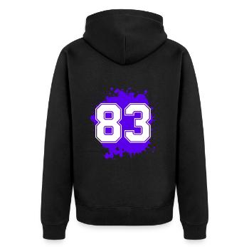 83 Nombre d’objets blob - Veste à capuche bio Premium Unisexe - noir - Dos - Nico (187cm)