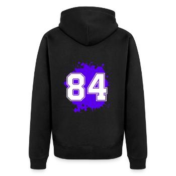 84 Nombre d’objets blob - Veste à capuche bio Premium Unisexe - noir - Dos - Nico (187cm)