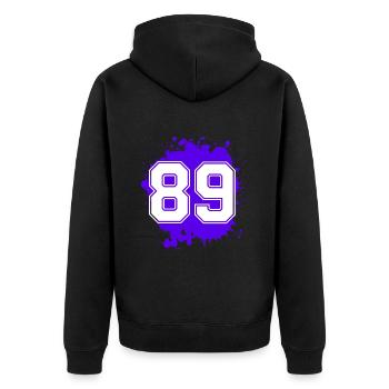 89 Nombre d’objets blob - Veste à capuche bio Premium Unisexe - noir - Dos - Nico (187cm)