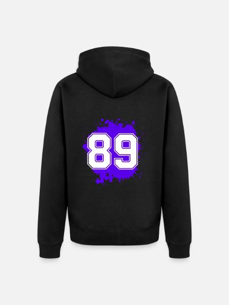89 Number of blobs - Unisex Premium Organic Zip Hoodie - black