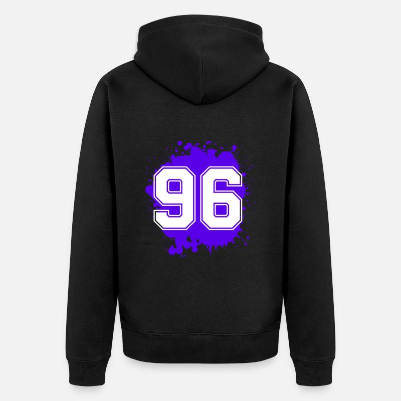 96 Nombre d’objets blob - Veste à capuche bio Premium Unisexe - noir