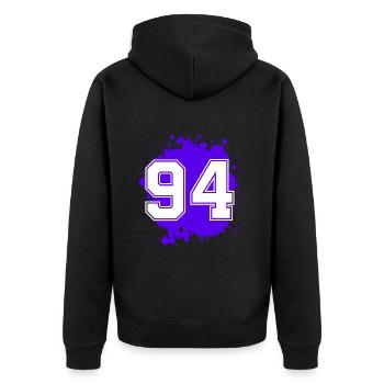 94 Nombre d’objets blob - Veste à capuche bio Premium Unisexe - noir - Dos - Nico (187cm)