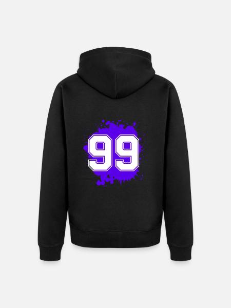 99 Nombre d’objets blob - Veste à capuche bio Premium Unisexe - noir