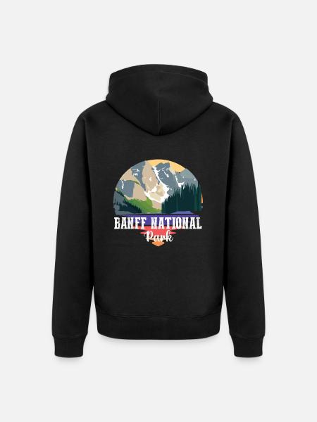 Banff Alberta Canada Campground Lake Louise Nati - Unisex Premium Organic Zip Hoodie - black