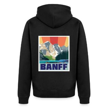 Parc national Banff Lake Louise Canada Camping Albe - Veste à capuche bio Premium Unisexe - noir - Dos - Nico (187cm)