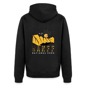 Banff Alberta National Park Camping Nature Canada Gr - Unisex Premium Organic Zip Hoodie - black - Back - Nico (187cm)