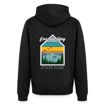 Lake Tahoe Emerald Bay Nevada California Staatspa - Unisex Premium Organic Zip Hoodie - black - Back - Nico (187cm)