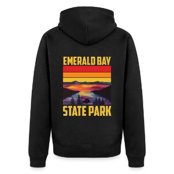 Lake Tahoe Emerald Bay Nevada California Staatspa - Unisex Premium Organic Zip Hoodie - black - Back - Nico (187cm)