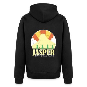 Canada National Park Jasper Alberta Souvenir Icefi - Unisex Premium Organic Zip Hoodie - black - Back - Nico (187cm)