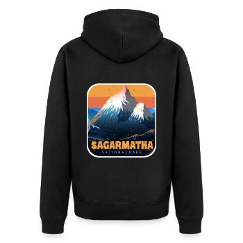 Parc national des montagnes Sagarmatha Everest Népal T - Veste à capuche bio Premium Unisexe - noir - Dos - Nico (187cm)