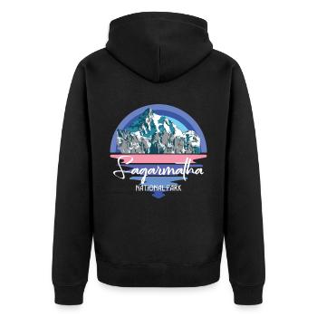 Parc national de l’Everest Sagarmatha Mountains au Tibet Nep - Veste à capuche bio Premium Unisexe - noir - Dos - Nico (187cm)