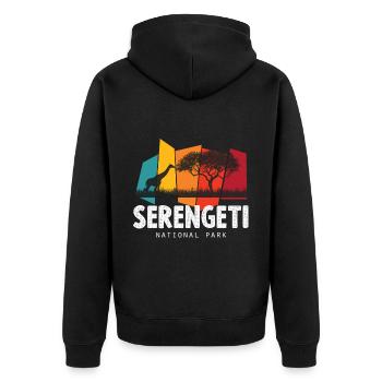 Serengeti Safari Parc National Afrique Savannah Giraf - Veste à capuche bio Premium Unisexe - noir - Dos - Nico (187cm)