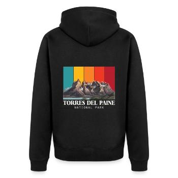 Torres del Paine Chile Nationalpark Eisberge - Veste à capuche bio Premium Unisexe - noir - Dos - Nico (187cm)