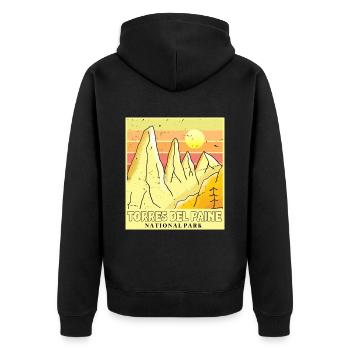 Patagonie Chili Parc national Torres del Paine Glace - Veste à capuche bio Premium Unisexe - noir - Dos - Nico (187cm)