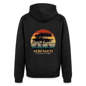 Girafe Serengeti Safari Afrique Parc National Tansa - Veste à capuche bio Premium Unisexe - noir - Dos - Nico (187cm)