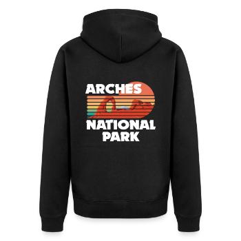 Parc national Souvenir Utah Rocks Nature Hike - Veste à capuche bio Premium Unisexe - noir - Dos - Nico (187cm)
