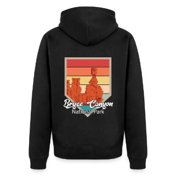 Bryce Canyon National Park Souvenir Utah Camping - Veste à capuche bio Premium Unisexe - noir - Dos - Nico (187cm)