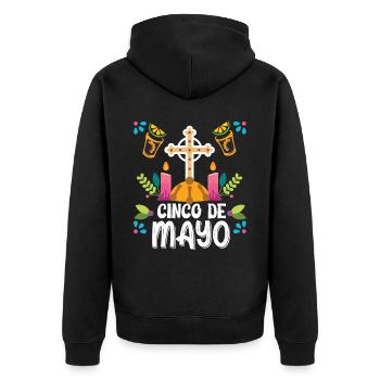 Cinco de Mayo Mexique Fête nationale Cuisine mexicaine - Veste à capuche bio Premium Unisexe - noir - Dos - Nico (187cm)