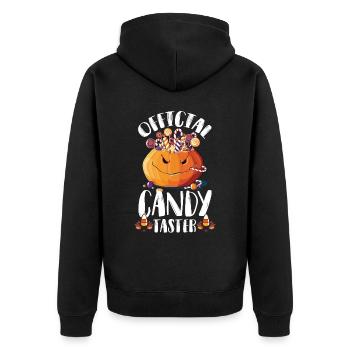 Candy Taster Halloween Party Nightmare Pumpkin - Unisex Premium Organic Zip Hoodie - black - Back - Nico (187cm)