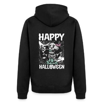 Halloween Costume Pumpkin Attack Cauchemar - Veste à capuche bio Premium Unisexe - noir - Dos - Nico (187cm)