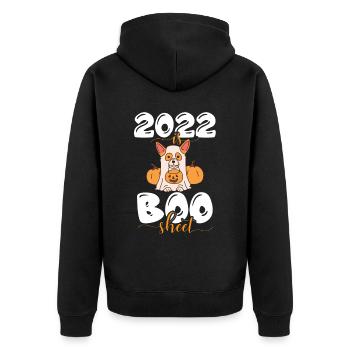 Corgi Ghost Halloween Party 2022 Sweet Dog Love - Veste à capuche bio Premium Unisexe - noir - Dos - Nico (187cm)