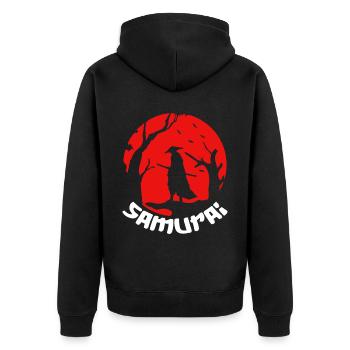 Samouraï Katana Épée Guerrier Asiatique Ninja J - Veste à capuche bio Premium Unisexe - noir - Dos - Nico (187cm)