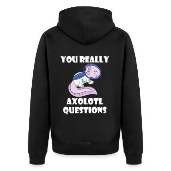 Astronaute Axolotl Drôle de galaxie-Système solaire-Ra - Veste à capuche bio Premium Unisexe - noir - Dos - Nico (187cm)