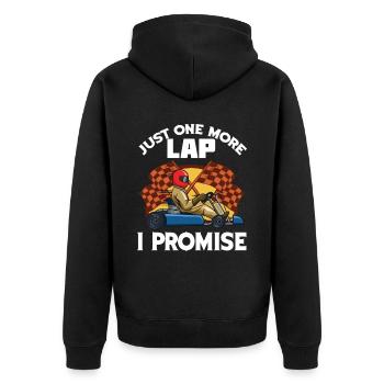 Go Kart Racing Therapy Lap Race Speed Racetrac - Unisex Premium Organic Zip Hoodie - black - Back - Nico (187cm)
