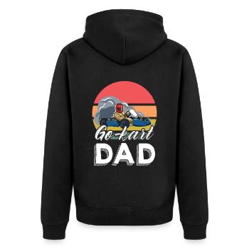 Go-Kart Wife Racing Lap Race Speed Racetrack - Unisex Premium Organic Zip Hoodie - black - Back - Nico (187cm)