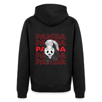 Panda Animaux mignons Pandas en bambou - Veste à capuche bio Premium Unisexe - noir - Dos - Nico (187cm)