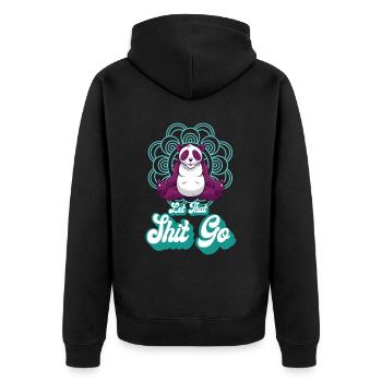 Panda Gaming Retro Cute Pandas Animal Lovers - Unisex Premium Organic Zip Hoodie - black - Back - Nico (187cm)