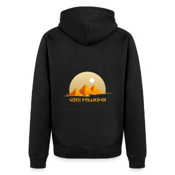 Pyramides de Gizeh Anubis Egypte Souvenir Egypte - Veste à capuche bio Premium Unisexe - noir - Dos - Nico (187cm)