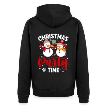 Bonhomme de neige-Noël-Flocon de neige Sankt-Weihn - Veste à capuche bio Premium Unisexe - noir - Dos - Nico (187cm)