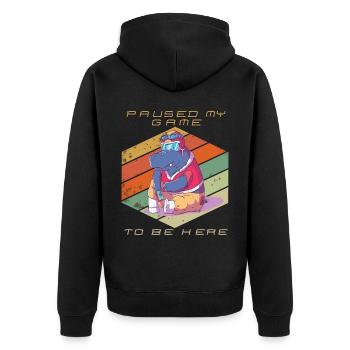 Gamer a mis en pause mon jeu Jeux vidéo Retro Gaming Cons - Veste à capuche bio Premium Unisexe - noir - Dos - Nico (187cm)
