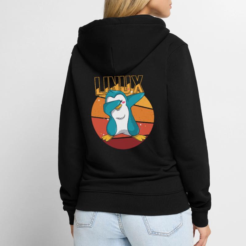 Geek Linux Root Party Penguin Nerd Programmer Comp Unisex Premium Bio Zip Hoodie