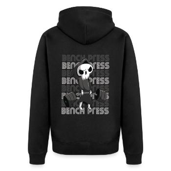 Banc de la mort Entraînement Motivation Soulevé de terre Salle de gym - Veste à capuche bio Premium Unisexe - noir - Dos - Nico (187cm)