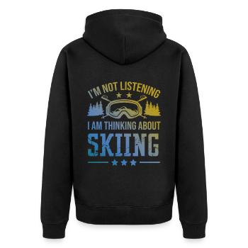 Ski de ski - Veste à capuche bio Premium Unisexe - noir - Dos - Nico (187cm)