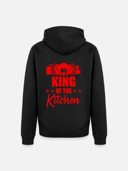 King of the kitchen - Unisex Premium Organic Zip Hoodie - black