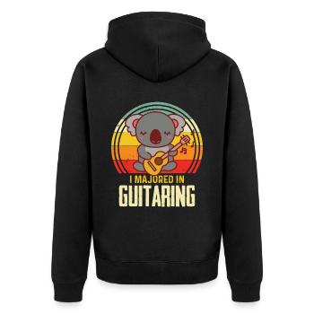 Guitar playing Nice guitarist Rock guitar musician - Unisex Premium Organic Zip Hoodie - black - Back - Nico (187cm)