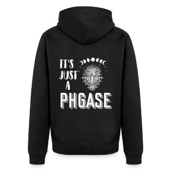 Moon Phase Lunar Phase Sunshine Moons Tree of the - Unisex Premium Organic Zip Hoodie - black - Back - Nico (187cm)
