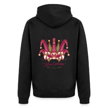 Carnaval Nouvelle-Orléans Souvenir Bourbon Street Louis - Veste à capuche bio Premium Unisexe - noir - Dos - Nico (187cm)