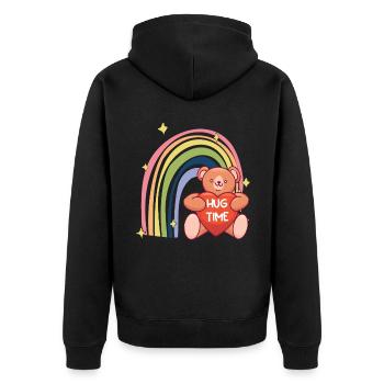 Hug Time Teddy Rainbow Mignon Teddy Bear - Veste à capuche bio Premium Unisexe - noir - Dos - Nico (187cm)