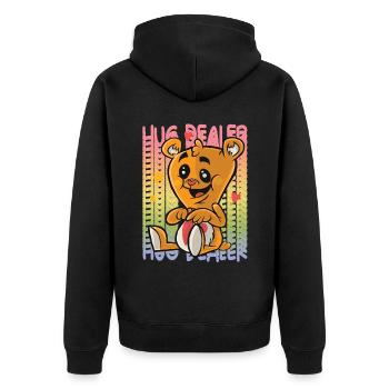 Love Teddy Rainbow Hug Dealer Cute Teddy Bear Hug - Veste à capuche bio Premium Unisexe - noir - Dos - Nico (187cm)
