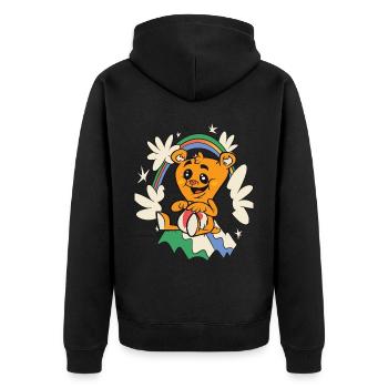 Rainbow a adoré Teddy Hug Time Cute Teddy Bear - Veste à capuche bio Premium Unisexe - noir - Dos - Nico (187cm)