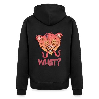 Teddy funny what creepy horror murderous teddy - Unisex Premium Organic Zip Hoodie - black - Back - Nico (187cm)