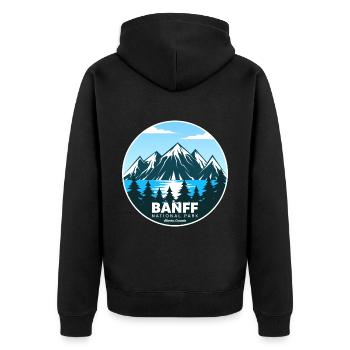 Banff National Park Alberta Lake Canada Souvenir - Unisex Premium Organic Zip Hoodie - black - Back - Nico (187cm)