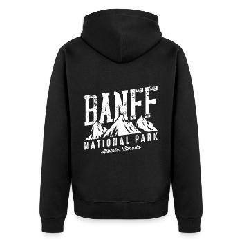 Hikes Canada National Park Banff Souvenir Alb - Unisex Premium Organic Zip Hoodie - black - Back - Nico (187cm)