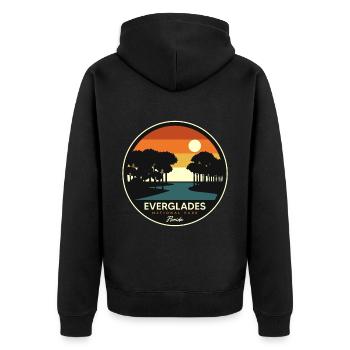 Parc national des Everglades Souvenir Floride Randonnée - Veste à capuche bio Premium Unisexe - noir - Dos - Nico (187cm)